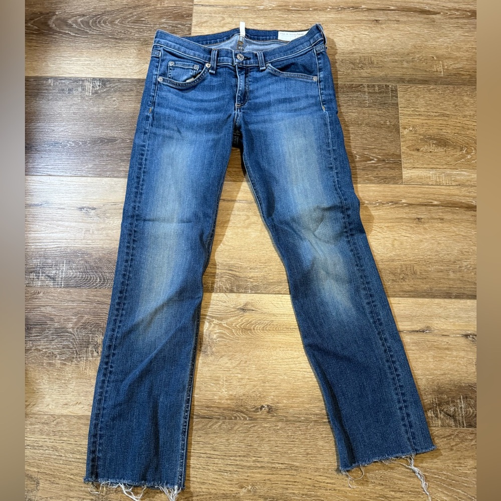 rag & bone Women's Ankle Jeans in Dark Blue